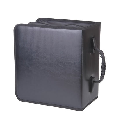 A 520-Slot PU Faux Leather CD Holder, Spacious Enough for Storage, Shielded by a Plastic Cover, This Black Bag Is Ideal for Cds And Dvds. It'S a Portable Storage Solution Perfect for Events, Moving, Promotional Advertising, And Anniversary Parties