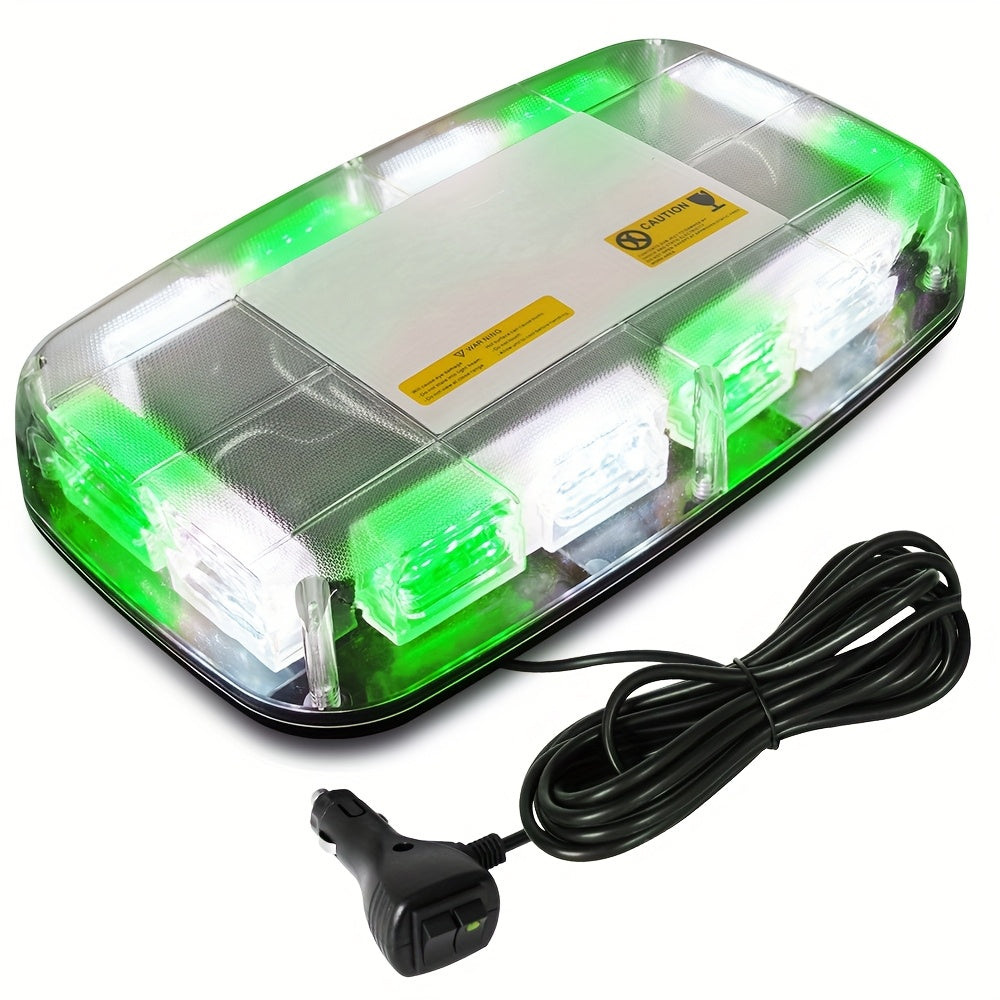 48LED Roof Top Strobe Lights Bar | IP67 Waterproof High-Visibility Emergency Safety Warning LED Emergency Vehicles Light for Plow, Trucks, Construction Vehicles Car, 12-24V, Universally Applicable, Without Battery