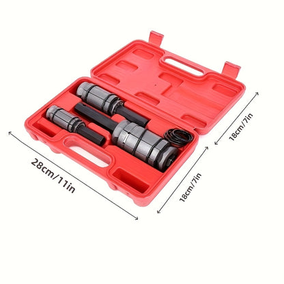 [Without Battery] 3pcs Exhaust Pipe Expander, Includes 12 Rubber Rings Silencer Expansion Tool Set Suitable for Most Vehicles And Trucks, Without Battery