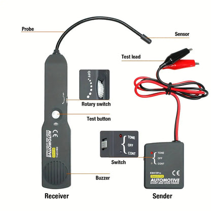 Car Short Circuit and Open Circuit Finder EM415PRO Car Short Circuit Detector Car Repair Tool Detector for Tracing Cables or Wires