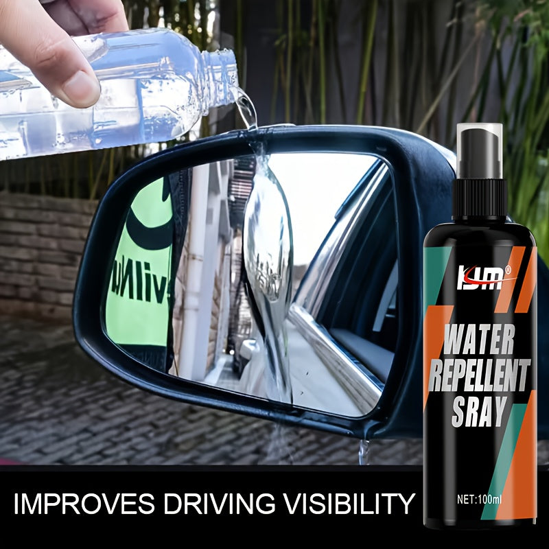 KJM 3.38oz Car Windshield Spray Waterproof And Anti-Fog Agent, Car Glass Oil Film Remover, Hydrophobic Coating Anti-Fog And Rainproof, Suitable for Car Window Windshield Wipers. Must-Have for Home And Car Beauty Shop | Car Maintenance