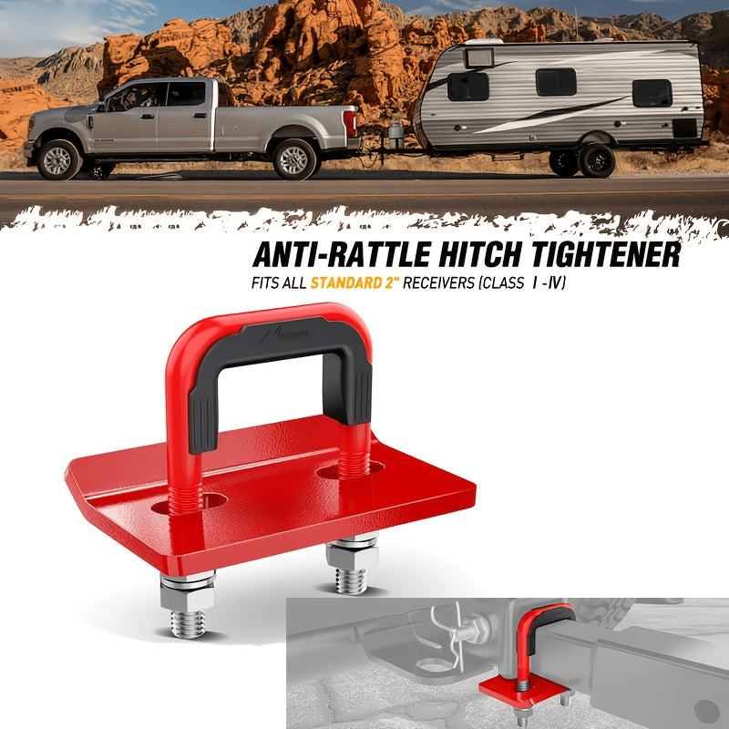1pc/2pcs 2 Inch Trailer Hitches Hitch Mount Anti Rattle Heavy Duty Steel with Rubber Anti-Rust Triple Protective Matte Trailer Hitch Tightener Hitch Tightener Anti Rattle Stabilizer Black Red Green Blue