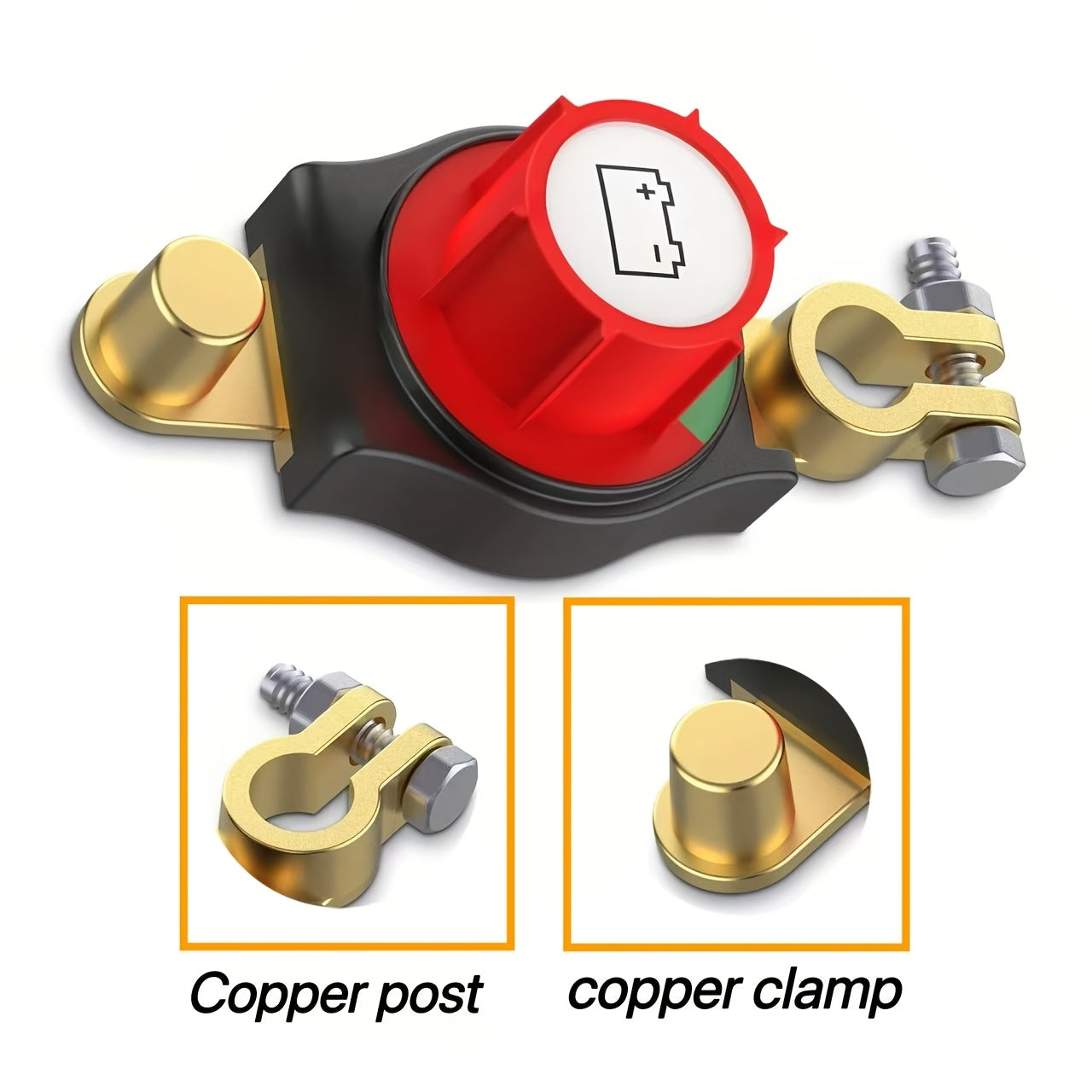 Heavy Duty 3rd Gen Overhead Battery Disconnect Switch- Negative On/Off Security, Manual Lever and Screw Terminals for Cars, Trucks, Boats, RVs, Easy to Install, Sturdy Construction, Corrosion-Resistant Contact Points, Suitable for RV Enthusiasts