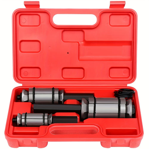 [Without Battery] 3pcs Exhaust Pipe Expander, Includes 12 Rubber Rings Silencer Expansion Tool Set Suitable for Most Vehicles And Trucks, Without Battery