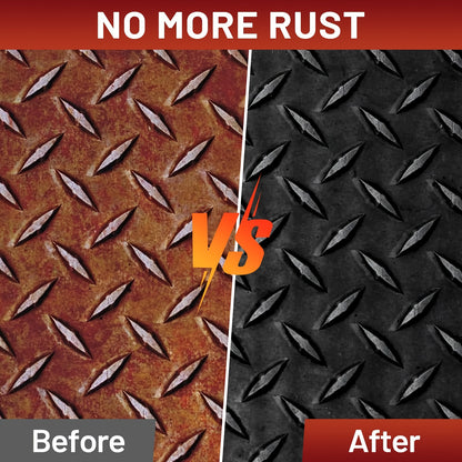 32fl.oz (907ml) Black Anti-Rust Coating - Heavy-Duty Quick-Drying, UV & Heat-Resistant Metal Primer with Permanent Encapsulation, Rust Converter & Paint Protector for Cars, Motorcycles, Metal Surfaces - Long-Lasting Shield, Easy Application, Durable Metal