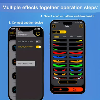 Summer Deal-Scrolling LED Car Sign, Programmable LED Sign with APP Control And Remote, USB Powered DIY Text Animation Graffiti Pattern, Rolling Devil's Eye for Trucks SUVs Store Hotel Bar.