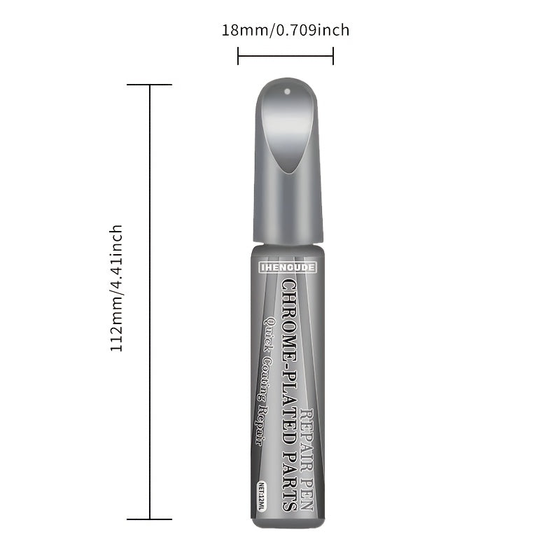 Chrome-plated Parts Repair Pen - Surface Scratch Repair, Suitable for Car Chrome-plated Parts, Wheel Hubs, Signs, Door Handles, and Other Metal Parts, Easy to Restore and Look New