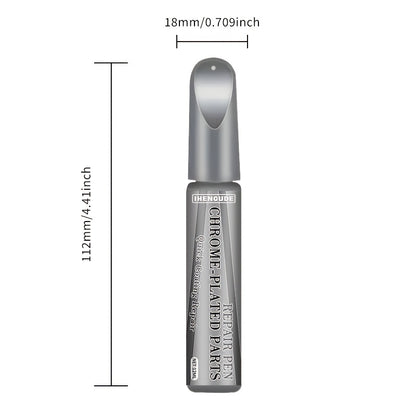 Chrome-plated Parts Repair Pen - Surface Scratch Repair, Suitable for Car Chrome-plated Parts, Wheel Hubs, Signs, Door Handles, and Other Metal Parts, Easy to Restore and Look New