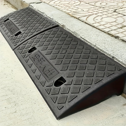 Two Heavy-duty Plastic Ramps, Sturdy, Anti-slip And Weather-resistant, Portable Access for Cars, Bicycles, Medical Equipment And Wheelchairs - Suitable for Easter, Women's Day, Mother's Day, Independence Day, Ramadan, Trucks And Bicycles