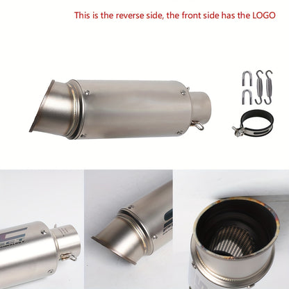 ANMIEN Sturdy Motorcycle Exhaust Pipe - 51/60Mm Diameter, Made of Stainless Steel, Compatible with NMAX 125/155, for Suzuki GSX650F, GSX1250, GSX650R, Motorcycle Exhaust, Enhances Vehicle Performance, Stylish Exhaust Design