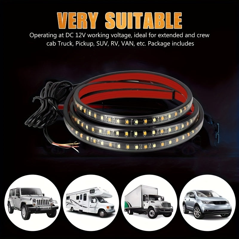 Gradient Dual-color Light, Gorgeous Night Lighting Lamp, 65-inch Double Row LED Light, LED Pickup Step Light, Suitable for Pickup Trucks, SUVs, Truck Rock Lights, Car Ambient Light, Easy to Install