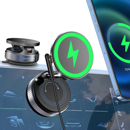 Wireless Car Charger, 15W Magnetic Fast-charging Car Phone Holder, The Suction Cup Is Stable And Won't Fall Off, Can Be Adjusted 360 Degrees, Car Phone Holder