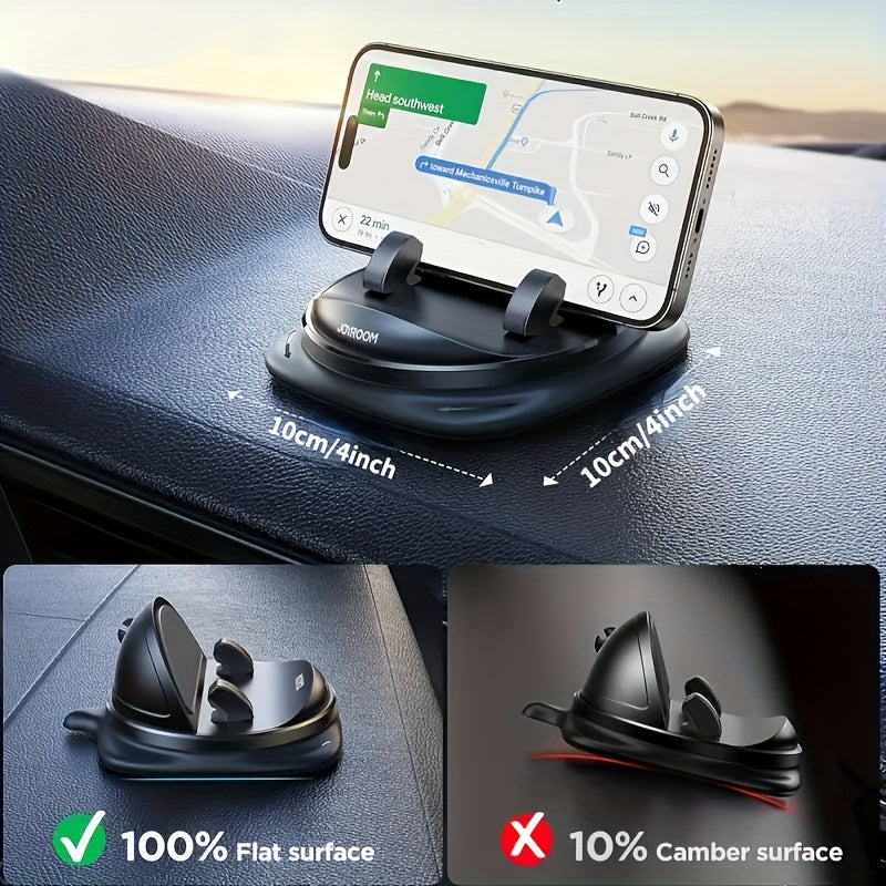 JOYROOM  Phone Holder Mount - Rotatable Dash-Mounted Holders, Non-Slip, ABS,, Heat , Spring-Loaded Grip for iPhone,  & Smartphones