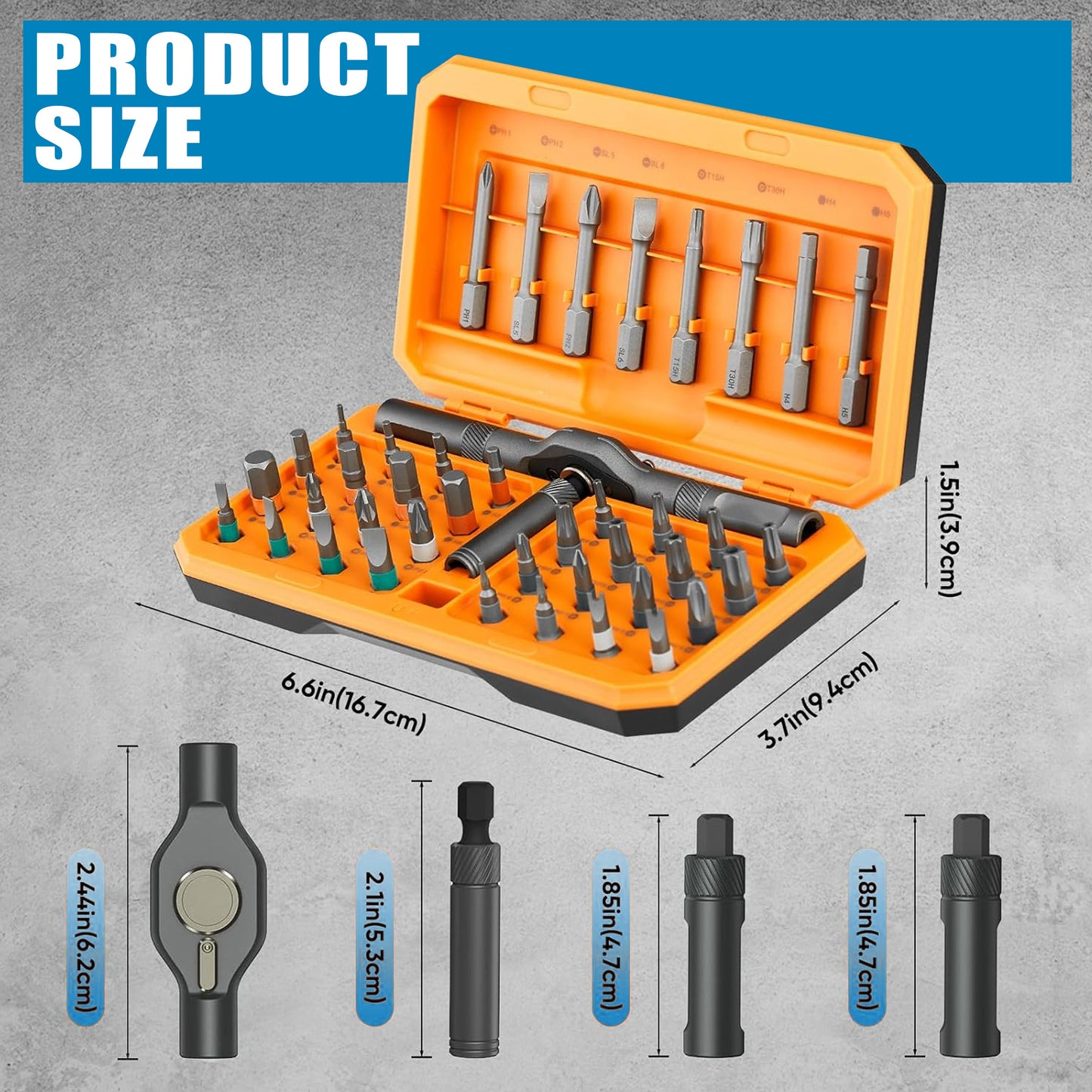 42in 1 Magnetic Screwdriver Set, DIY Ratchet Mini Screwdriver Set, Removable Self-assembly Precision Screwdriver Kit, Magnetic DIY Precision Tool Kit for PC Mobile Watch Bicycle