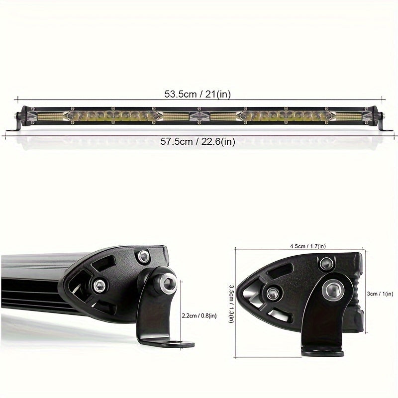 20 Inch Slim LED Light Bar Flood Spot Combo Running Light Off Road Lights for Trucks Tractor ATV SUV And Boat