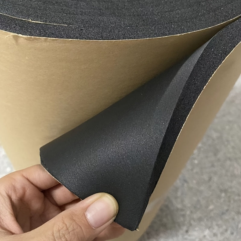 1 Roll 15/10/6/3mm Thickness Automotive Hood Engine Heat Insulation Soundproof Shock-Absorbing Soundproof Sticker Car Accessories 78.74*19.69inch/39.37*19.69inch
