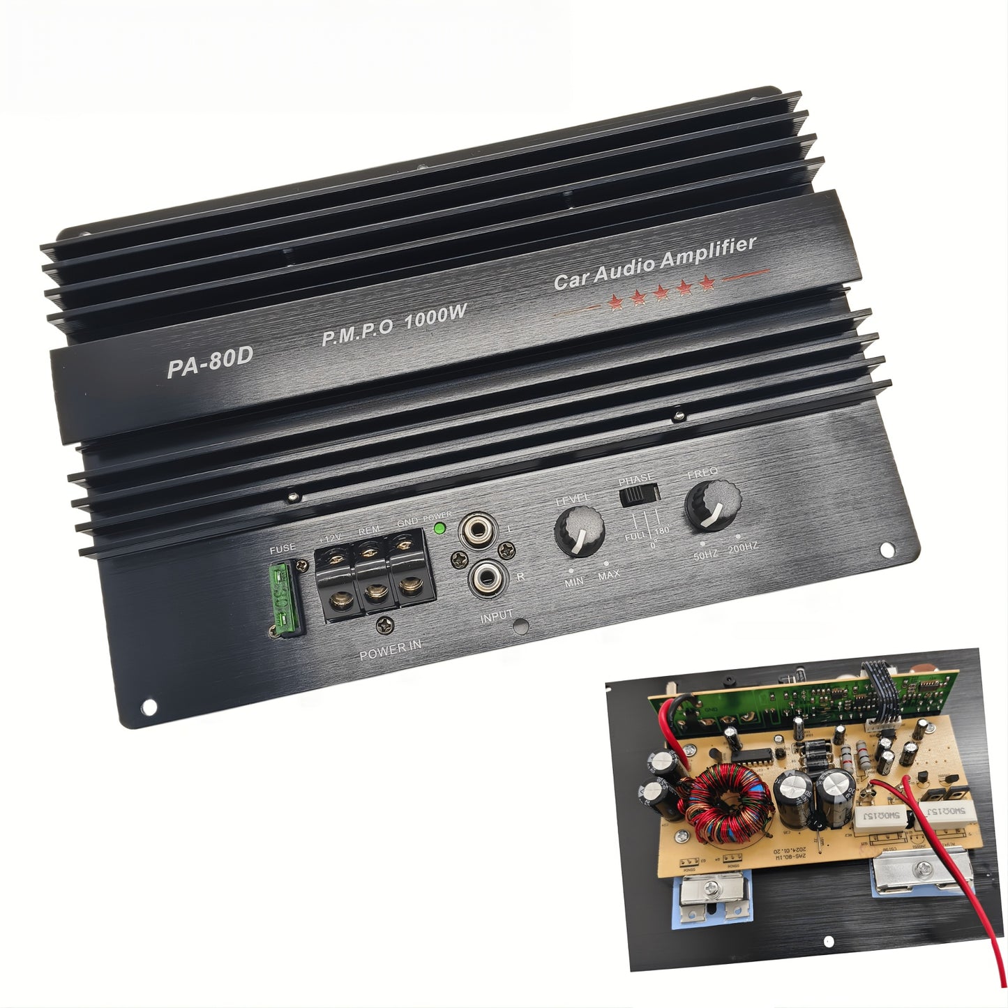 High Power 12V 1000W Car Audio Amplifier Board Powerful Subwoofer Bass Amplifier High Power 1000W Car Subwoofer Amplifier - RMS 600W, Supports 8Inch, 10Inch, 12Inch Speakers, Ultra Low Distortion(0.01%), 12V High Performance Audio Board