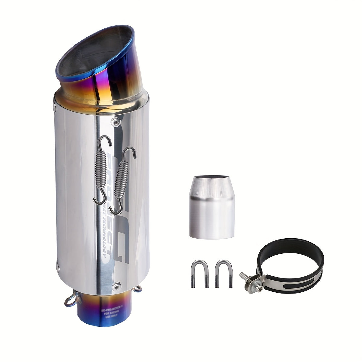 ANMIEN Sturdy Motorcycle Exhaust Pipe - 51/60Mm Diameter, Made of Stainless Steel, Compatible with NMAX 125/155, for Suzuki GSX650F, GSX1250, GSX650R, Motorcycle Exhaust, Enhances Vehicle Performance, Stylish Exhaust Design