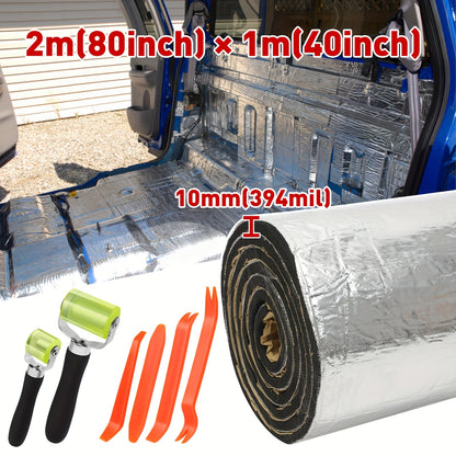 26/22Sqft Sound Deadener Car Heat Shield Noise Reduce Mat with Adhesive Layer Gifts Decorations Tools Free