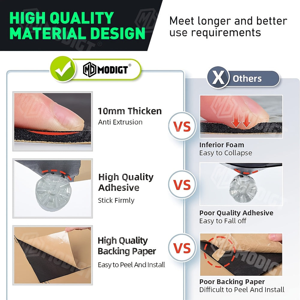 26/22Sqft Sound Deadener Car Heat Shield Noise Reduce Mat with Adhesive Layer Gifts Decorations Tools Free