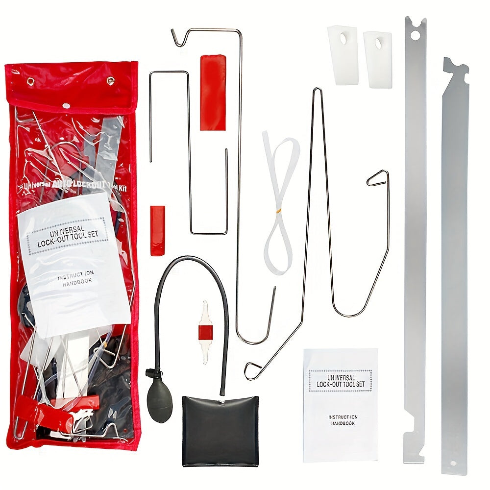 Professional Auto Tool Kit - Car Emergency Repair, Lockout Tool Kit with Air Wedge, Bag Pump | Perfect for Car Enthusiasts, DIY Home Repairs