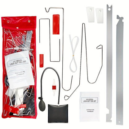Professional Auto Tool Kit - Car Emergency Repair, Lockout Tool Kit with Air Wedge, Bag Pump | Perfect for Car Enthusiasts, DIY Home Repairs