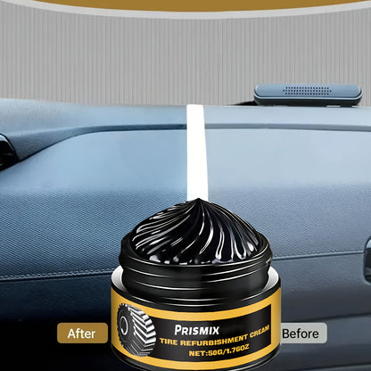 2pcs Car Black Interior Tire Polishing And Retreading Paste Tire Cleaning Rust Removal Polishing Shine Enhancement Anti-Fouling Wheel Retreading Paste - Lasting Shine, Noticeable Effect, Beeswax Ingredients, No Professional Tools Needed