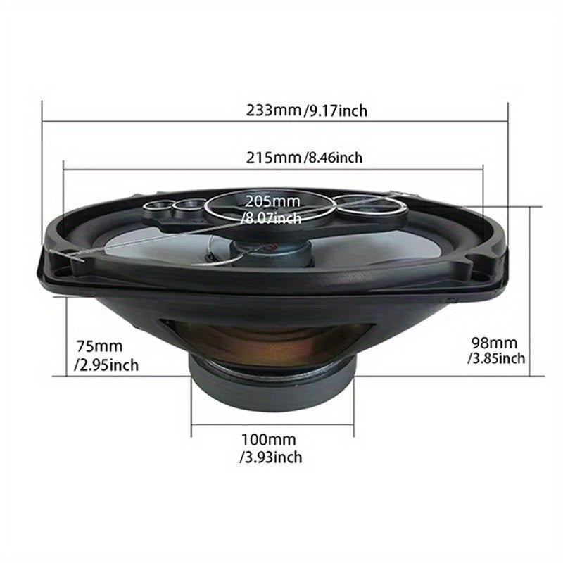 2pcs 6X9 inch1200W 5-way car mounted high fidelity full frequency coaxial speaker,preferred for modified vehicles Auto Audio Music Stereo Subwoofer Full Range Frequency,car stereo speakers,car door speakers
