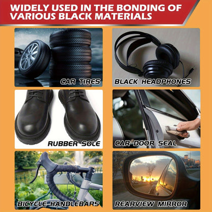 Repair Adhesive for Tires, Including a Sidewall Rubber Glue Kit (With Scraper And Tip Kit) Suitable for Bicycles, Cars, Motorcycles, Dirt Bikes, Trucks, And Tractors, Available in Black, 1.01oz/1.69oz