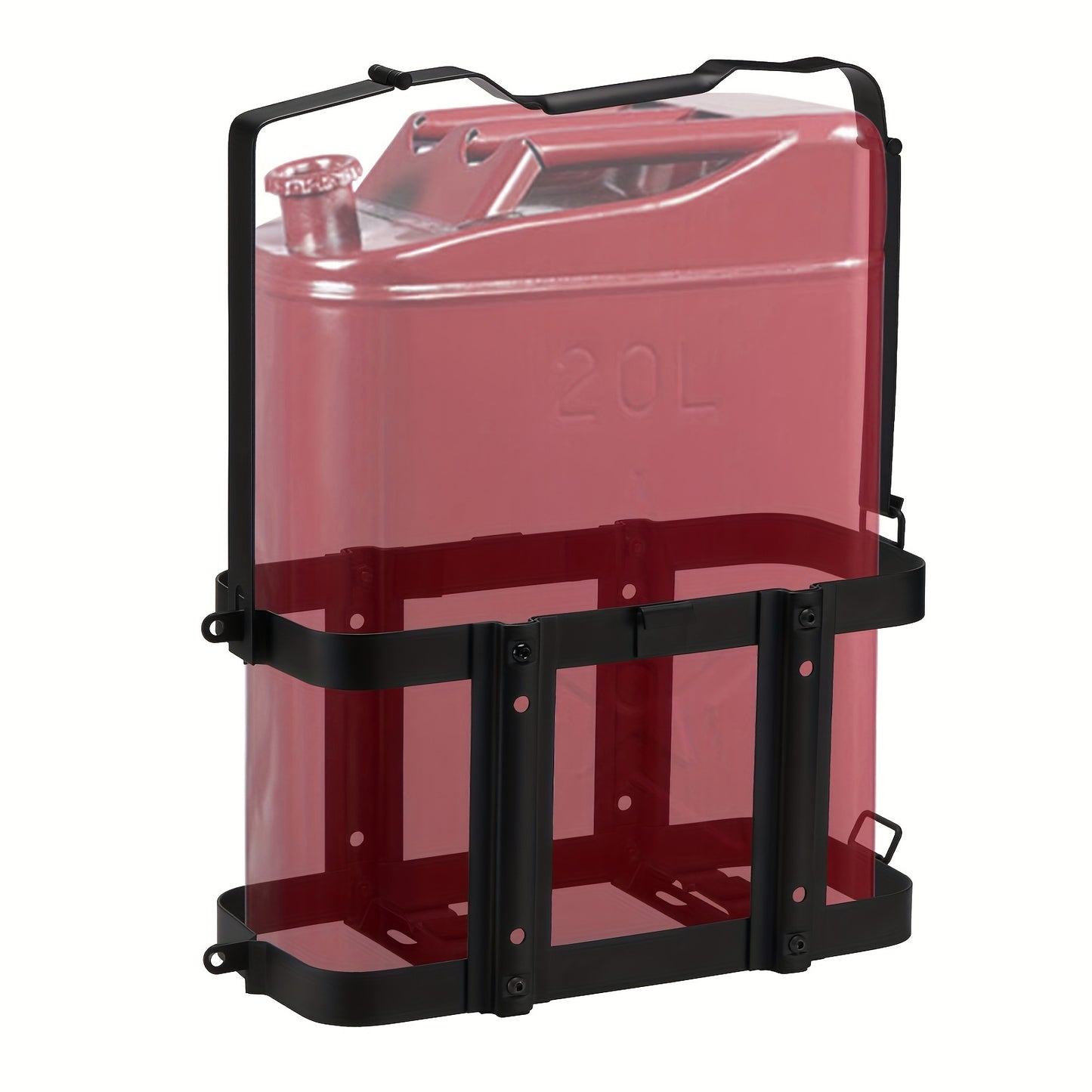 5 Gallons (20L) Fuel Storage Container Can Holder Mount, Jerry Can Mounting Holders, Lockable Mounting Bracket for Camping, RV, Motorcycle, And Overlanding, solely for Metal NATO Style, Gas Can Mount Rack, solely Rack
