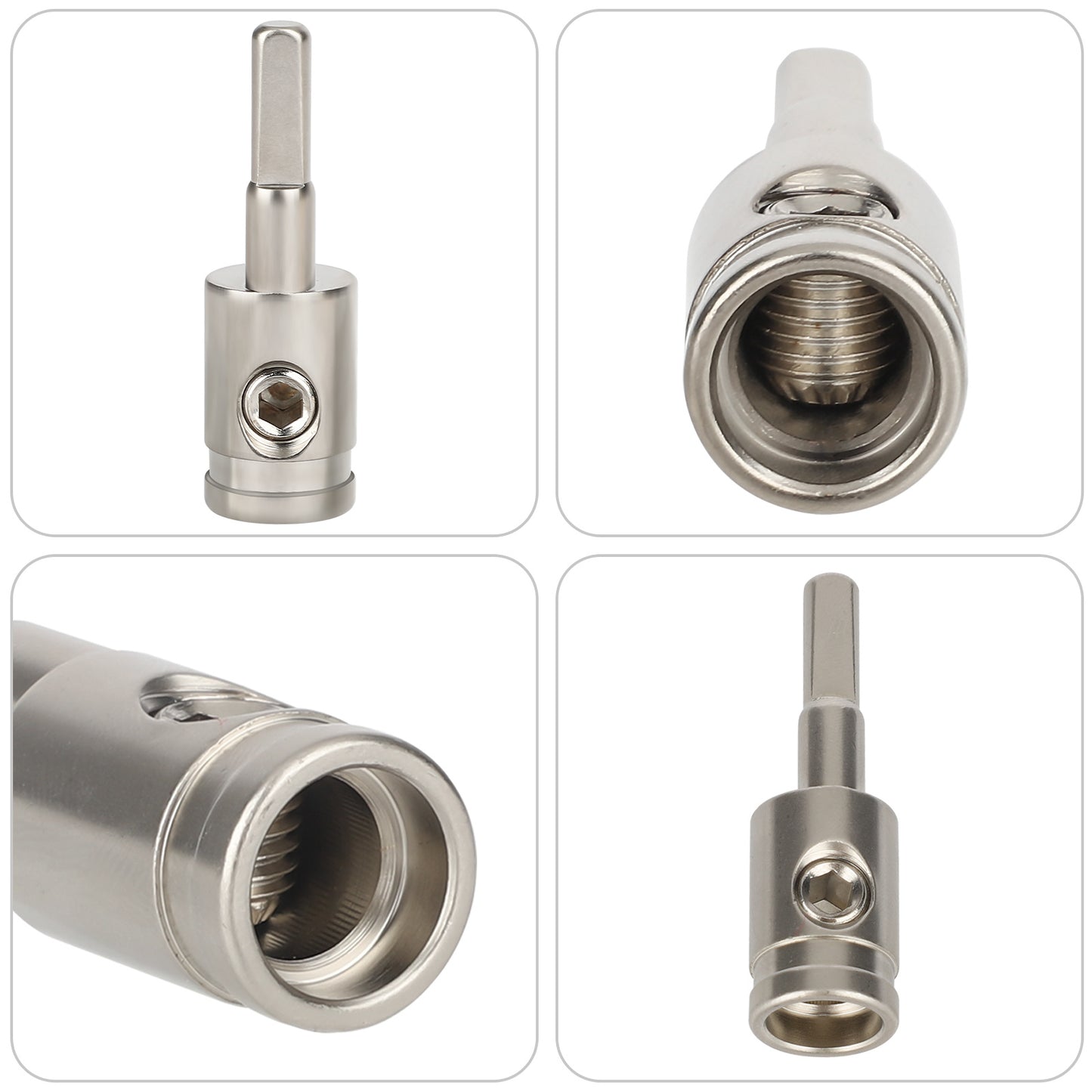 4pcs Amp Input Reducer, 4 Gauge to 8 Gauge Car Audio Wire Terminal Blocks, Good Conductivity, High Hardness, for Car Auto