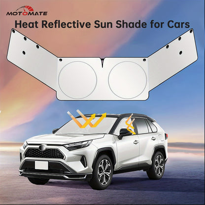 2026 NEW Windshield Sunshade Large Upgraded Universal Front And Side Window Sun Cover Block Sun Heat Protect Vehicle Interior Accessories Sunshades Prevent Prying And Protect Privacy, with Super Adsorption Suction Cups, Summer Gift for Can(M/L)