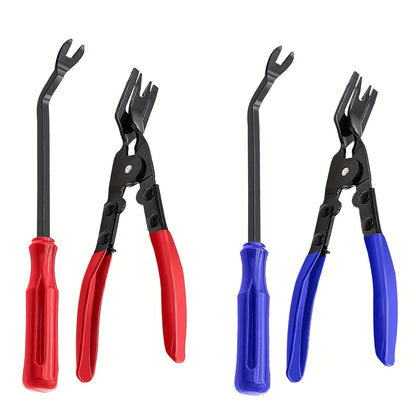 4pcs Car Buckle Disassembly Tool, Buckle Clamp Set Fastener Disassembly Tool, Car Interior Disassembly Tool Set Pry Tool Set Door Panel Instrument Panel Maintenance Tool, Car Panel Clamp Disassembly Tool