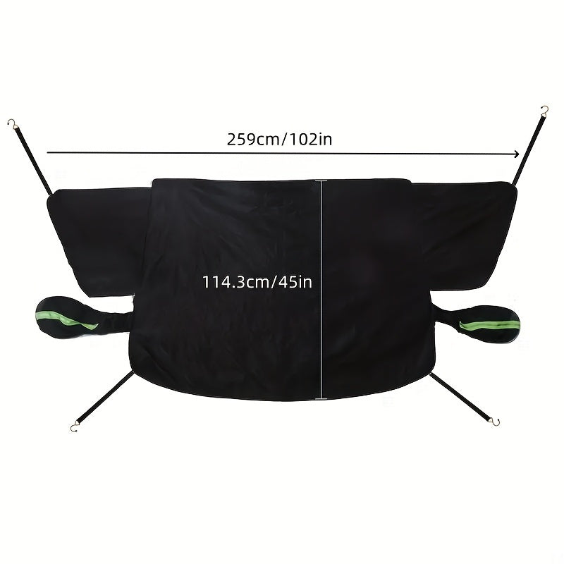 Portable Car Snow Shield, Easy to Install And Store, Car Snow Cover, Magnetically Fixed to Withstand Strong Winds, Full Coverage to Protect Against Snow And Frost, Suitable for All Seasons, Compatible with Most Cars