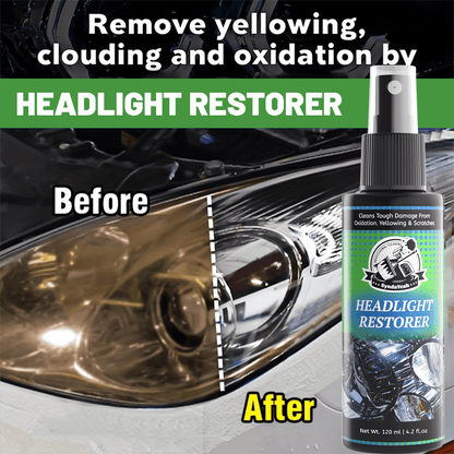 4.06oz Automotive Headlight Repair Kit - Quick Refurbishment Solution, No Polishing Required, Instantly Clear Cloudy Lenses, Enhances Visibility & Brightness, Easy-to-Use Restoration and Care Kit for Car Headlight Maintenance, Headlight Cleaner
