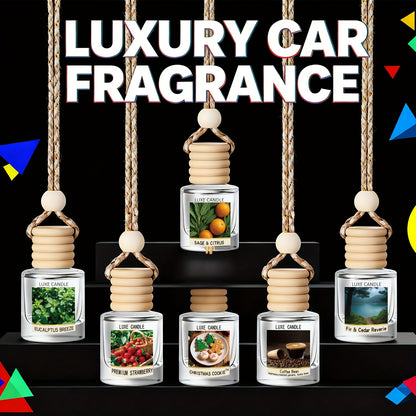 Set of 2 Car Air Freshener Diffusers - Vanilla Cream Scented Oil Diffuser for Vehicles, Lasting Fragrance for Over 45 Days