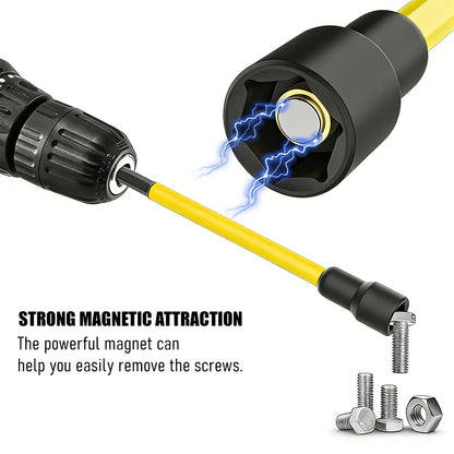10+3pcs/14pcs/27pcs/54pcs Magnetic Socket And Screwdriver Set, Impact Power Hexagonal Extended Nut Screwdriver Drill Bit Main Kit, Imperial And Metric, 1/4-inch Hexagonal Handle, Chrome-vanadium Steel Material, An Ideal Choice for Daily Use