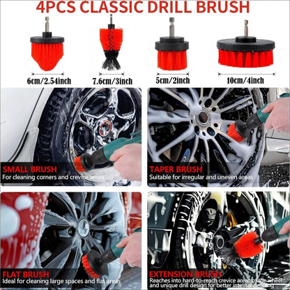 Car Detailing Brush Set, Car Detailing Kit, Car Detailing Brushes, Car Cleaning Kit, Car Windshield Cleaning Tool, Professional Car Care kit - Car Wash Brush kit for Interior Exterior Wheels