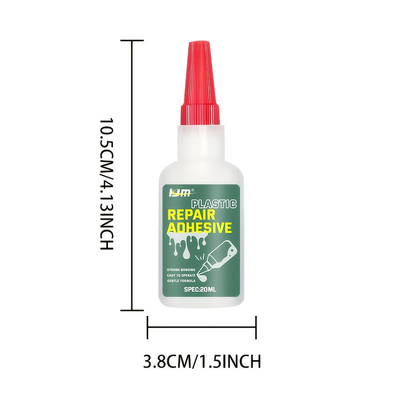 KJM Liquid Instant Adhesive & Repair Glue - Quick-Dry Strong Bonding Agent for Cars, Auto Body, Bumpers, Headlights, Mirrors, Plastic & Metal Surfaces - No-Mix Formula (Liquid Applicator Tube) - Car Restoration Adhesive