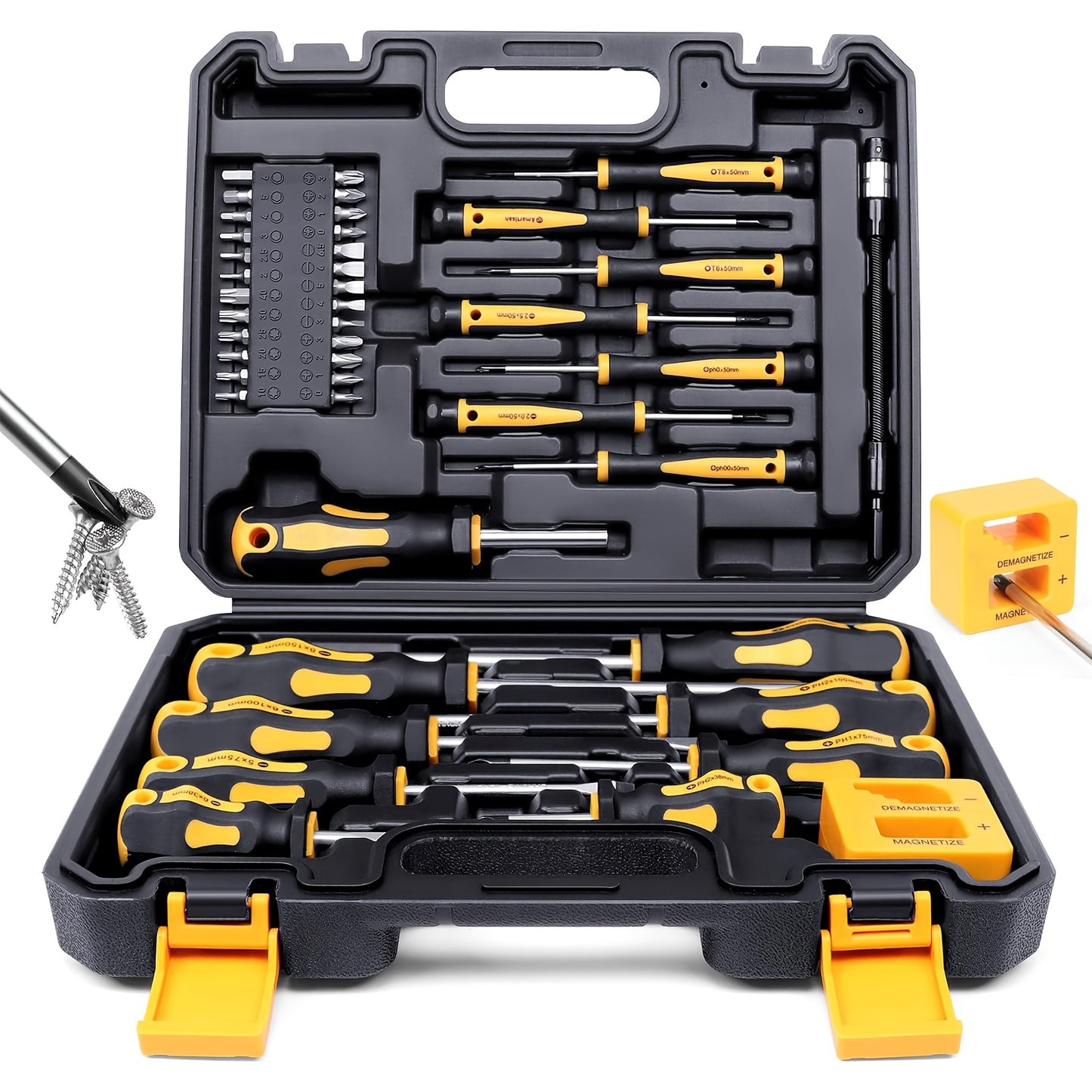 [Precision Screwdriver Set] 43/83/88Pcs Chrome Vanadium Steel Magnetic Screwdrivers Set, Slotted Hex Torx Bits Precision Screwdriver Rod Set, Professional, Durable, Durable Storage Case, Precision Screwdriver Set For Tools For Men