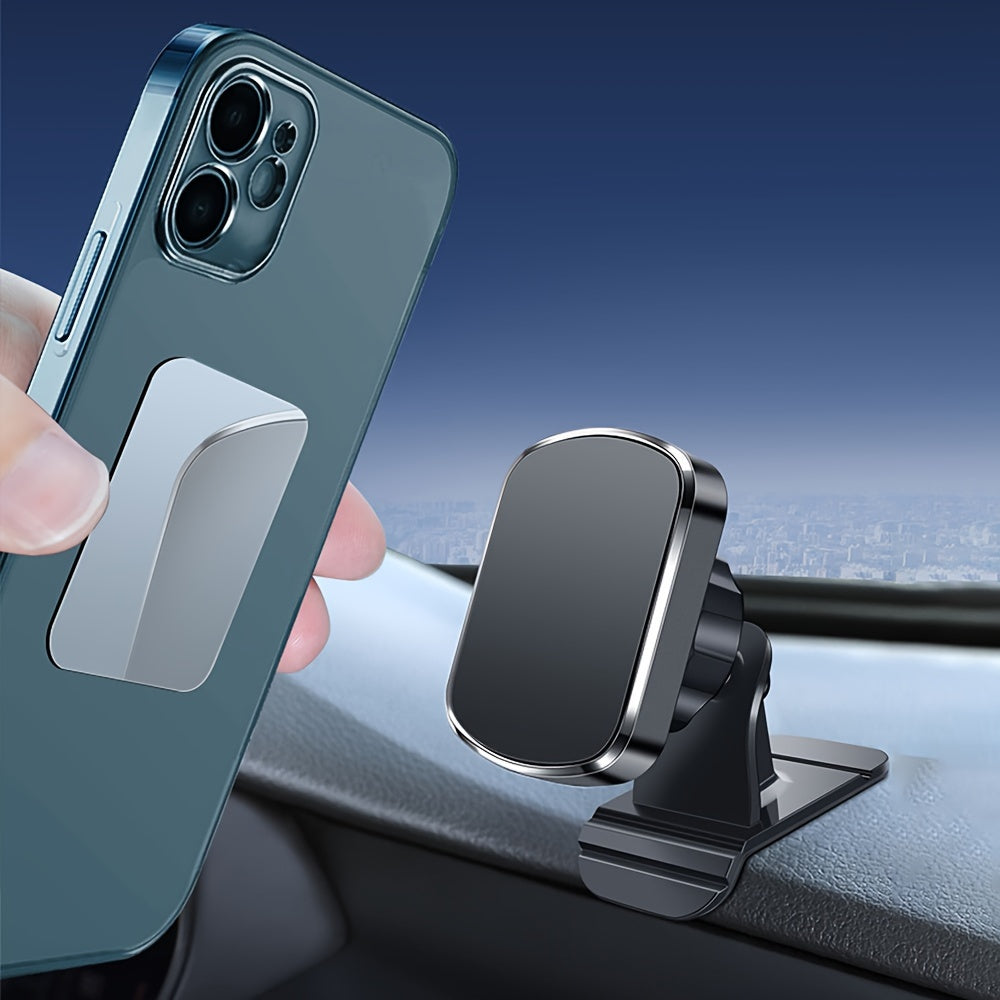 Magnetic Adhesive Bracket for Holding Mobile Phones in Cars, Designed for Center Console Use