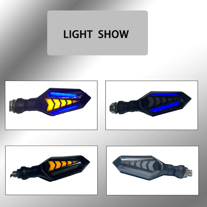 2pcs 12V Universal LED Double Side Flow Arrow LED Light for Truck Truck Boat SUV ATV Blue Yellow Light