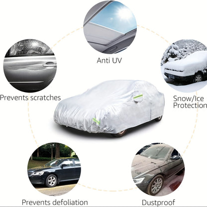 Protect Your Suv/Sedan from Sun, Rain, Snow, And UV Rays with This All-Purpose Outdoor Waterproof Car Cover!