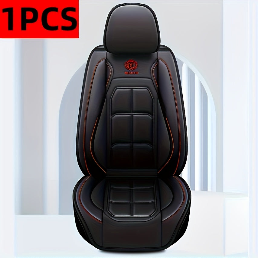 1pc, 2pcs, 5pcs, Advanced Faux Leather Car Seat Cover, Imitation Faux Leather Car Seat Cover, Protective Seat Cover, Suitable For Cars, SUVs, Vans And Trucks, Dirt-resistant, Send Gifts To Relatives
