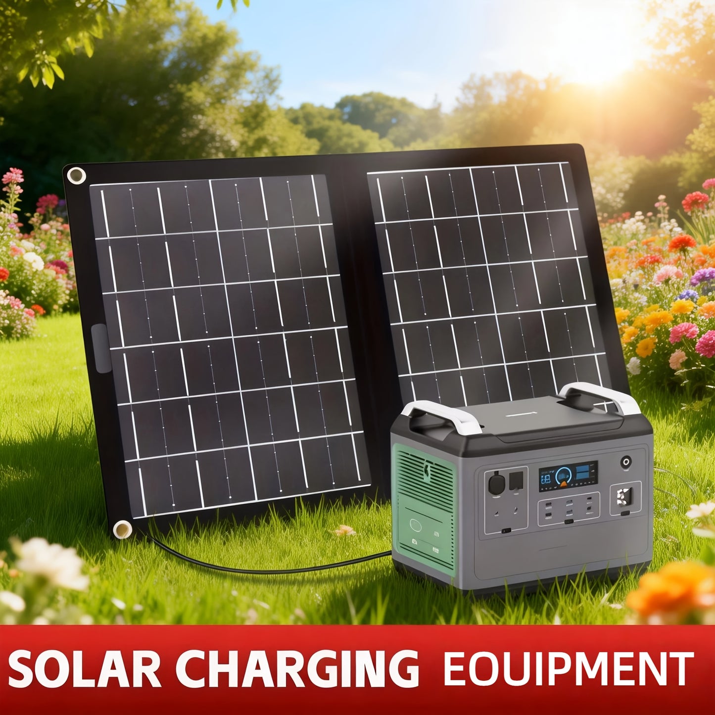 30W Portable Solar Charging Panel, 2-in-1 Folding Design, with USB Charging Port, High Efficiency, Plug-and-Play Solar Panel for Phones, Tablets & Action Cameras, Lightweight Outdoor Emergency Power Supply for Camping, Travel, RVs & Boats