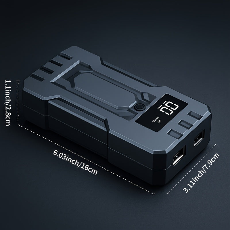 5500A Car Battery Jump Starter (2.11gal Gasoline/1.59gal Diesel) Portable Car Jump Starter Battery Pack/Box, 12V Car Battery Jumper Starter with Safety Jumper Cables, Fast Charging, Lights, Compact