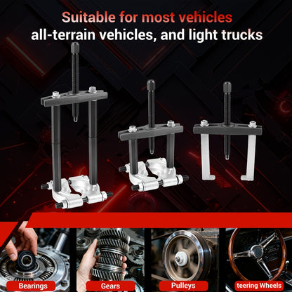 9/12/14pcs Bearing Puller And Splitter Kit, Wheel Hub Axle Puller Set, 5 Ton Capacity Bearing Separator with 2' And 3' Bearing Separator Jaws, Pinion Bearing Puller And Wheel Removal Tool for Auto Motorcycle Repair| Gift for Husband And Dad