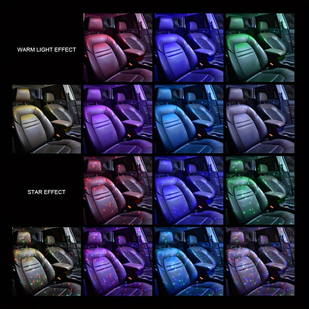 Car Neon Lights, Starlight, Atmospheric Decoration Lights, RGB Lights, Party DJ Lights, Lighting, Music Rhythm Lights, Household Vehicles, Multiple Uses