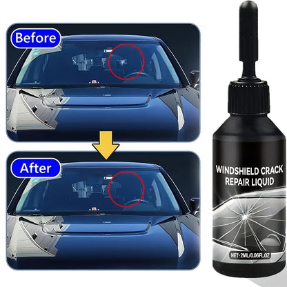 Windshield Repair Kit, 15-Minute Quick Fix, Nano Liquid Stops Spread, DIY And Save $250+. Works On Bullseye, Star Cracks, And Scratches. 2 Options-2-Pack Of Windshield Repair Fluid OR 2 Repair Fluids + 1 Suction Mount. Portable Boxed Set