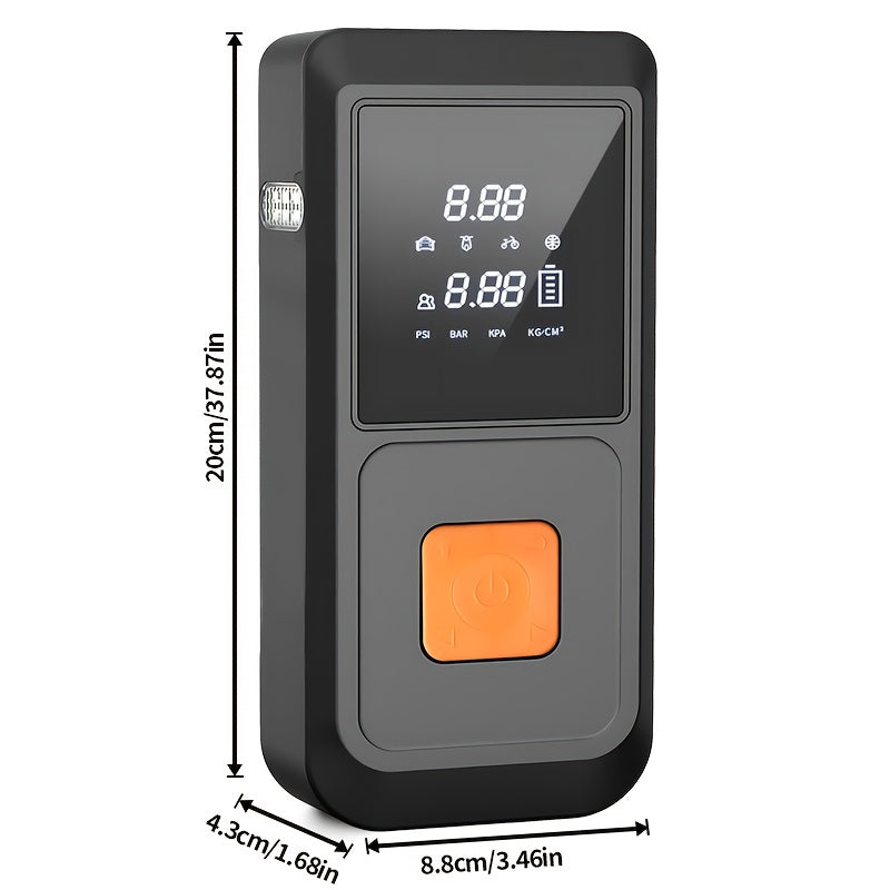 Emergency Power Supply Air Pump, 10000A, Large Screen Digital Display, 250PSI Jump Starter, Compatible with All Car Models, USB Fast Charge, LED Emergency Lighting, Portable 10-liter Gasoline Or 9.0-liter Diesel Engine, with EVA Bag